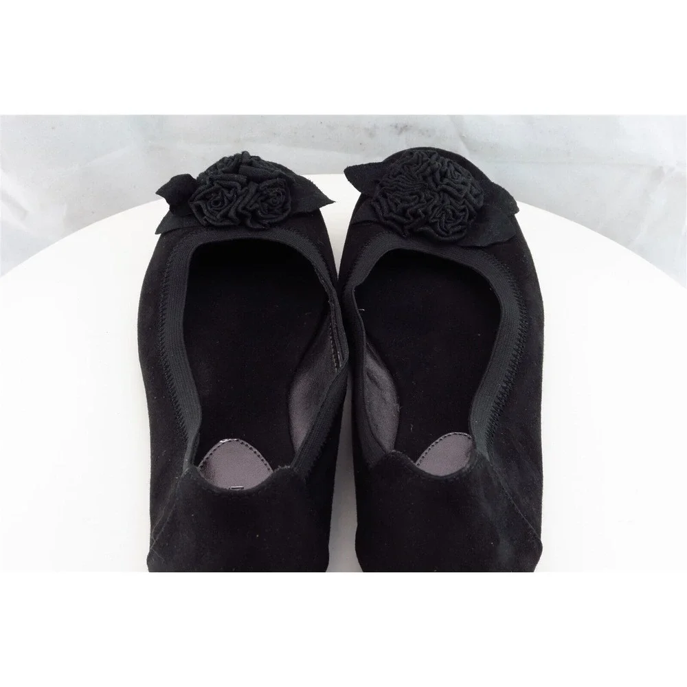 Kenneth Cole Reaction Youth Girls Shoes Size 6 M‎ Black Flat Textile